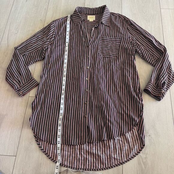Anthropologie Maeve Adelaide Poplin Stripe Shirt size S - Picture 2 of 8